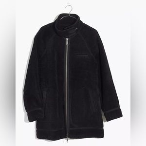Madewell Black Sherpa Teddy Coat